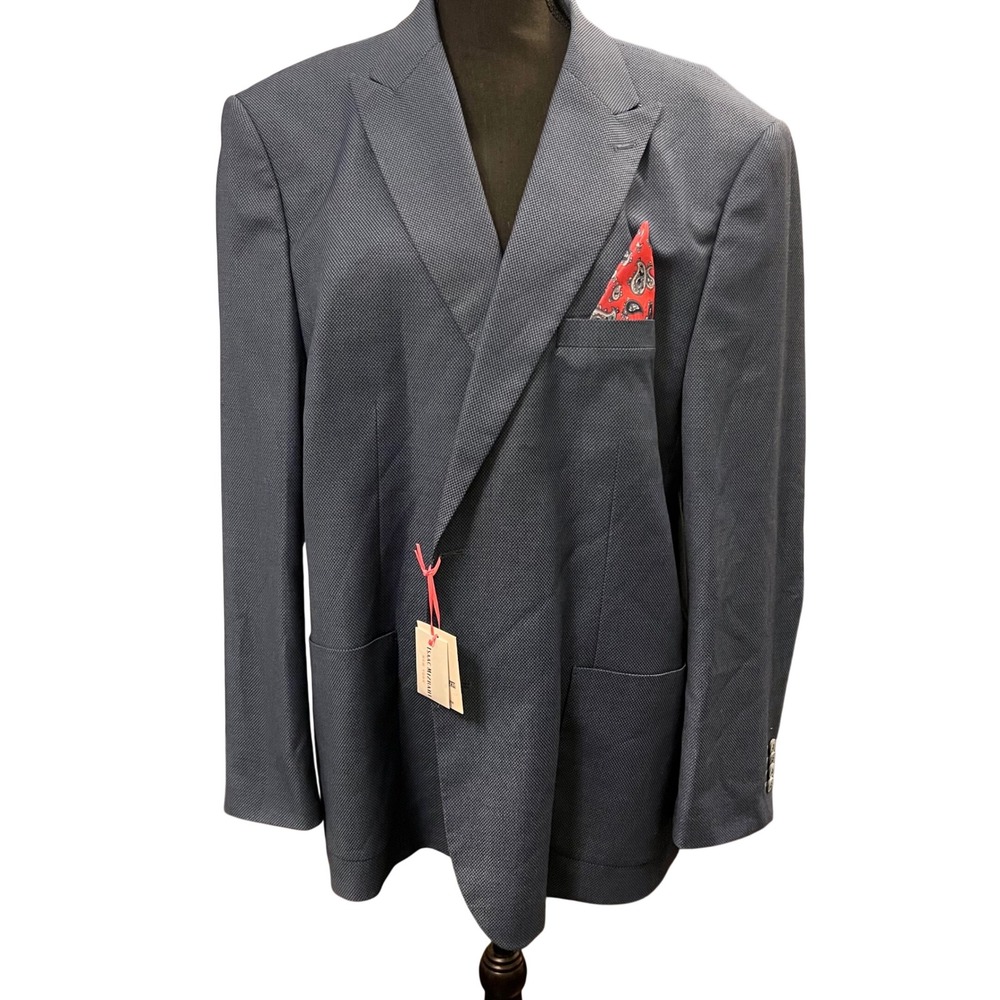 Isaac Mizrahi Cobalt Elbow Patch Blazer